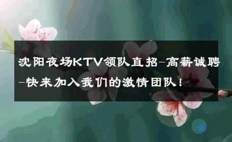 沈阳夜场KTV领队直招-高薪诚聘-快来加入我们的激情团队！ 