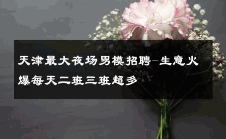 天津最大夜场男模招聘-生意火爆每天二班三班超多 