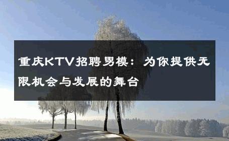 重庆KTV招聘男模：为你提供无限机会与发展的舞台 