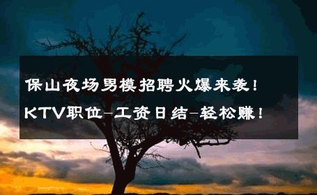 保山夜场男模招聘火爆来袭！KTV职位-工资日结-轻松赚！ 