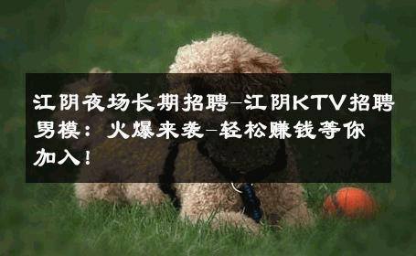 江阴夜场长期招聘-江阴KTV招聘男模：火爆来袭-轻松赚钱等你加入！ 