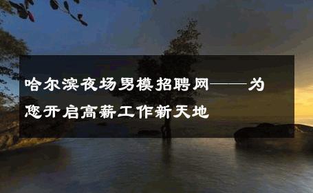哈尔滨夜场男模招聘网——为您开启高薪工作新天地 