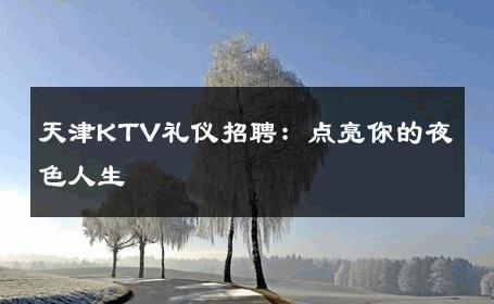 天津KTV礼仪招聘：点亮你的夜色人生 