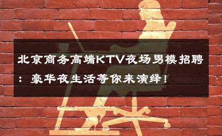 北京商务高端KTV夜场男模招聘：豪华夜生活等你来演绎！ 