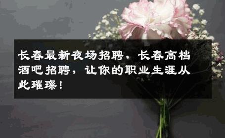 长春最新夜场招聘，长春高档酒吧招聘，让你的职业生涯从此璀璨！