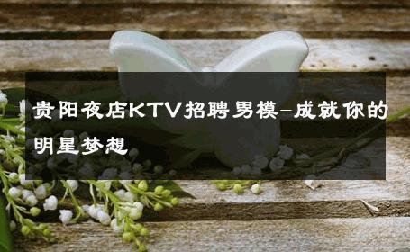 贵阳夜店KTV招聘男模-成就你的明星梦想 