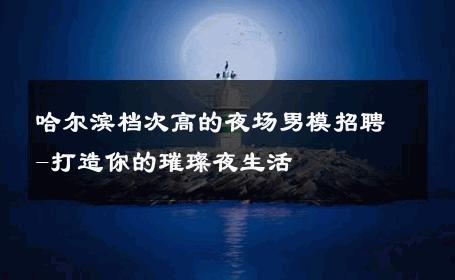 哈尔滨档次高的夜场男模招聘-打造你的璀璨夜生活 