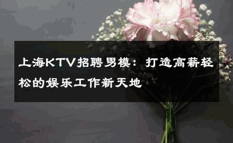 上海KTV招聘男模：打造高薪轻松的娱乐工作新天地 