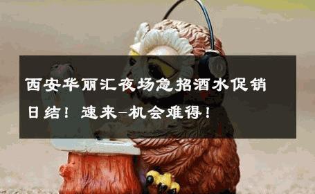 西安华丽汇夜场急招酒水促销日结！速来-机会难得！ 
