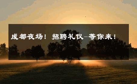 成都夜场！招聘礼仪-等你来！ 