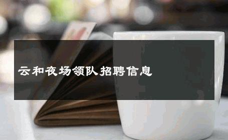 云和夜场领队招聘信息 