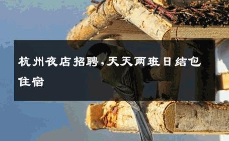杭州夜店招聘,天天两班日结包住宿 