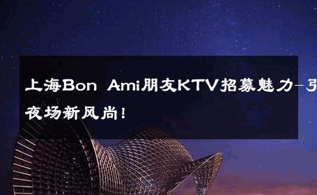 上海Bon Ami朋友KTV招募魅力-引爆夜场新风尚！ 