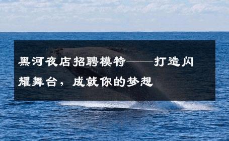 黑河夜店招聘模特——打造闪耀舞台，成就你的梦想