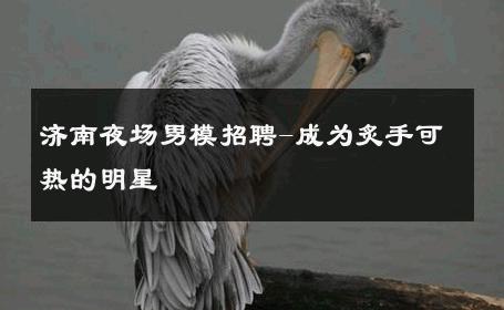 济南夜场男模招聘-成为炙手可热的明星 