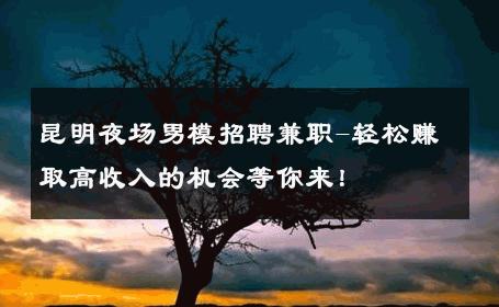 昆明夜场男模招聘兼职-轻松赚取高收入的机会等你来！ 