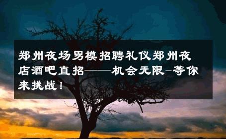 郑州夜场男模招聘礼仪郑州夜店酒吧直招——机会无限-等你来挑战！ 