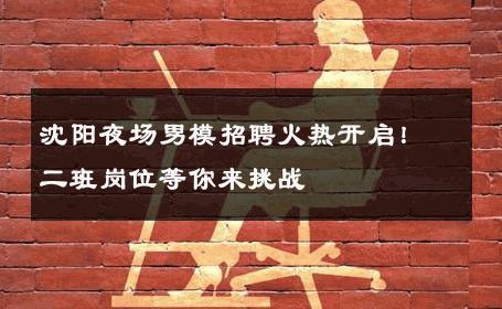 沈阳夜场男模招聘火热开启！二班岗位等你来挑战 