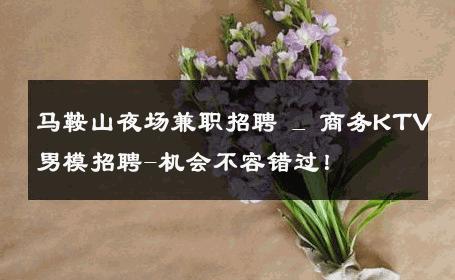 马鞍山夜场兼职招聘 _ 商务KTV男模招聘-机会不容错过！ 