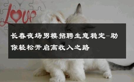 长春夜场男模招聘生意稳定-助你轻松开启高收入之路 