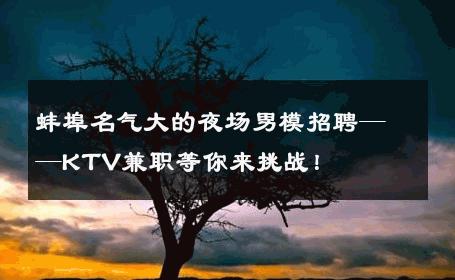 蚌埠名气大的夜场男模招聘——KTV兼职等你来挑战！ 