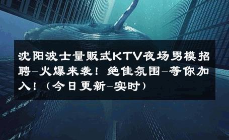沈阳波士量贩式KTV夜场男模招聘-火爆来袭！绝佳氛围-等你加入！(今日更新-实时) 