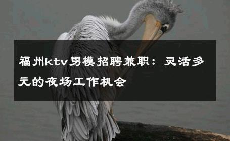 福州ktv男模招聘兼职：灵活多元的夜场工作机会 