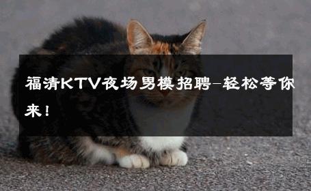 福清KTV夜场男模招聘-轻松等你来！ 