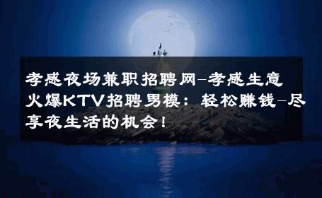 孝感夜场兼职招聘网-孝感生意火爆KTV招聘男模：轻松赚钱-尽享夜生活的机会！ 