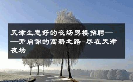 天津生意好的夜场男模招聘——开启你的高薪之路-尽在天津夜场 