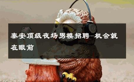 泰安顶级夜场男模招聘-机会就在眼前 