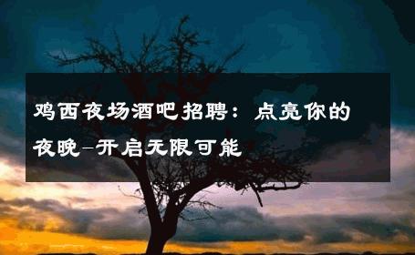 鸡西夜场酒吧招聘：点亮你的夜晚-开启无限可能 