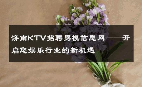 济南KTV招聘男模信息网——开启您娱乐行业的新机遇 