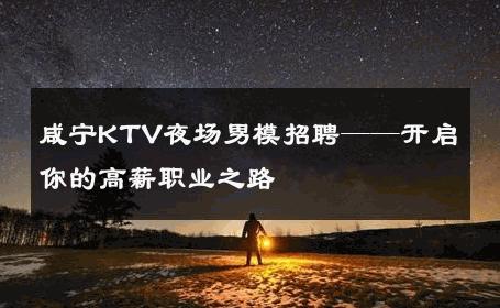 咸宁KTV夜场男模招聘——开启你的高薪职业之路 