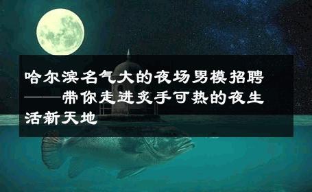 哈尔滨名气大的夜场男模招聘——带你走进炙手可热的夜生活新天地 