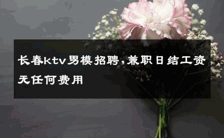 长春ktv男模招聘,兼职日结工资无任何费用 