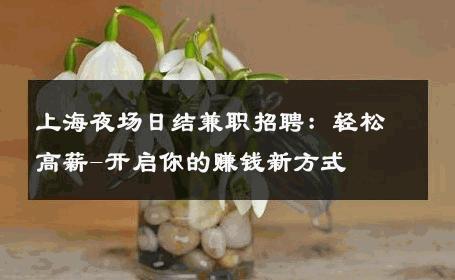 上海夜场日结兼职招聘：轻松高薪-开启你的赚钱新方式 