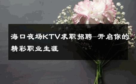 海口夜场KTV求职招聘-开启你的精彩职业生涯 