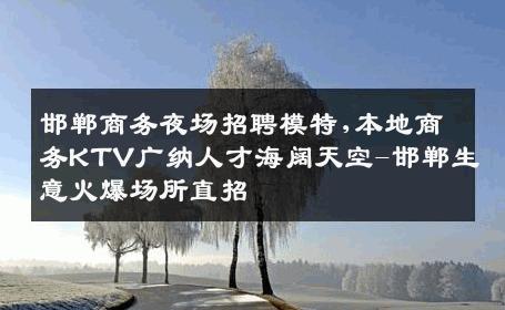 邯郸商务夜场招聘模特,本地商务KTV广纳人才海阔天空-邯郸生意火爆场所直招
