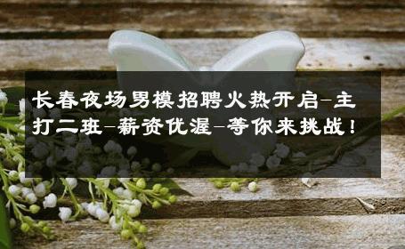 长春夜场男模招聘火热开启-主打二班-薪资优渥-等你来挑战！ 