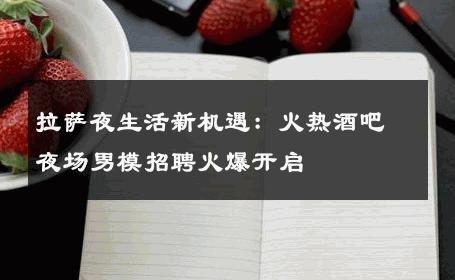拉萨夜生活新机遇：火热酒吧夜场男模招聘火爆开启 