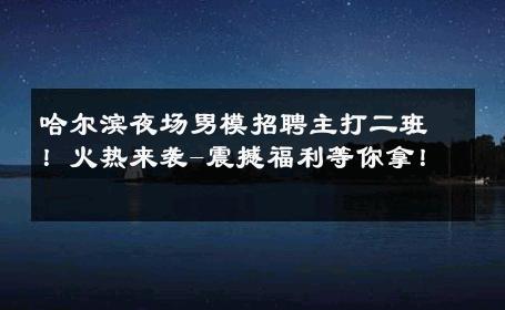 哈尔滨夜场男模招聘主打二班！火热来袭-震撼福利等你拿！ 