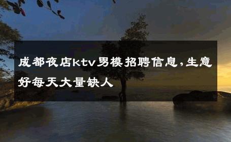 成都夜店ktv男模招聘信息,生意好每天大量缺人 