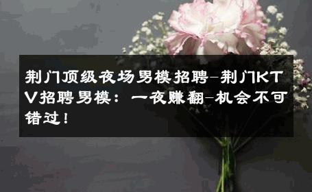 荆门顶级夜场男模招聘-荆门KTV招聘男模：一夜赚翻-机会不可错过！ 