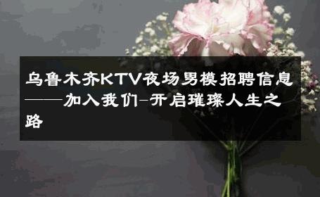 乌鲁木齐KTV夜场男模招聘信息——加入我们-开启璀璨人生之路 
