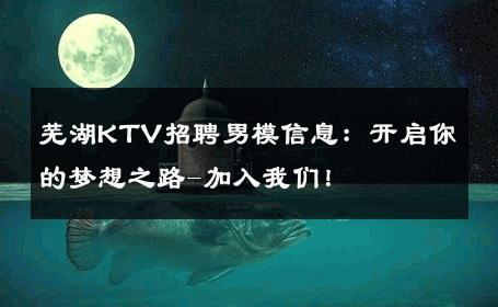 芜湖KTV招聘男模信息：开启你的梦想之路-加入我们！ 