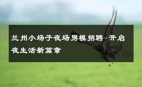 兰州小场子夜场男模招聘-开启夜生活新篇章 