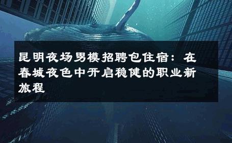 昆明夜场男模招聘包住宿：在春城夜色中开启稳健的职业新旅程 