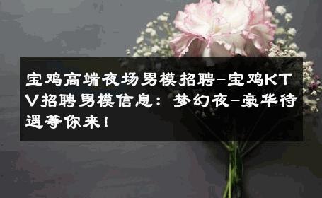 宝鸡高端夜场男模招聘-宝鸡KTV招聘男模信息：梦幻夜-豪华待遇等你来！ 