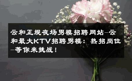 云和正规夜场男模招聘网站-云和最大KTV招聘男模：热招岗位-等你来挑战！ 